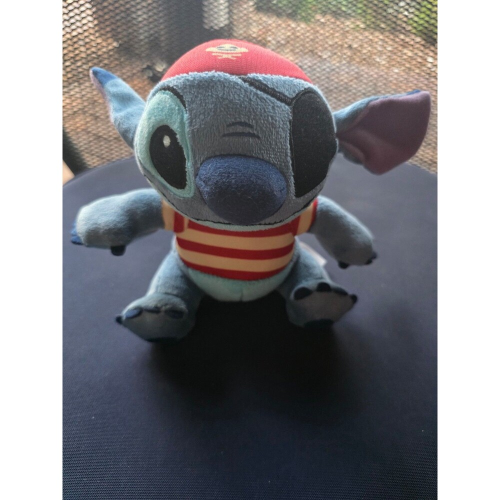 Disney Lilo & Stitch Pirate Stitch Plush 7 Inch Blue Stuffed Animal Eye Patch